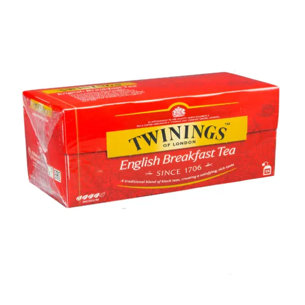 چای سیاه کیسه ای سنتی انگلیسی توینینگز بسته 25 عددی